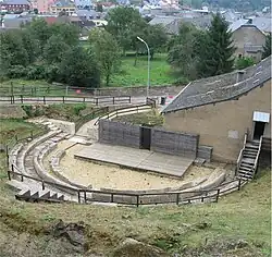 The ancient Roman theatre and its surroundings