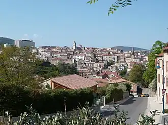 Annonay, view from the Aygas rise.