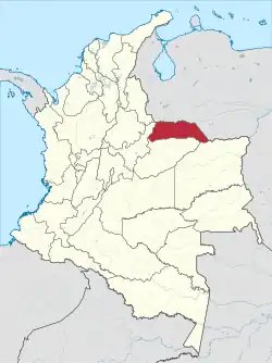 Arauca shown in red