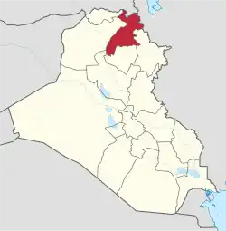 جایگاه استان اربیل در عراق