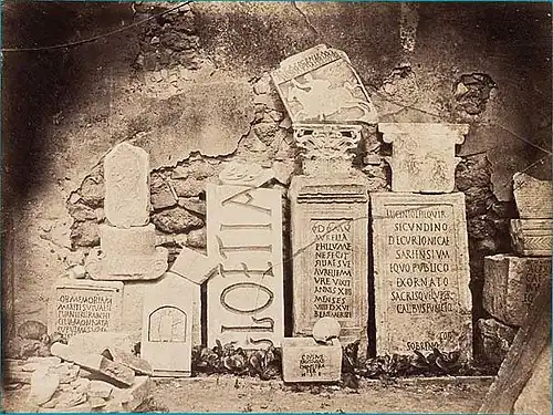 Photography of ancient Roman inscriptions from Cherchell, ۱۸۵۶