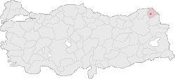 محل استان اردهان در نقشهٔ ترکیه