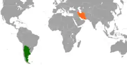 نقشهٔ مکاننمای Argentina و Iran