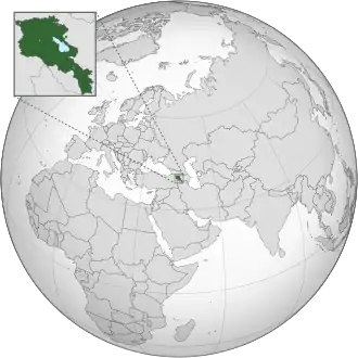 موقعیت ارمنستان