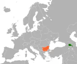 نقشهٔ مکاننمای Armenia و Bulgaria
