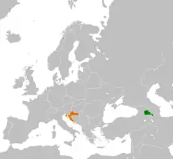 نقشهٔ مکان‌نمای Armenia و Croatia