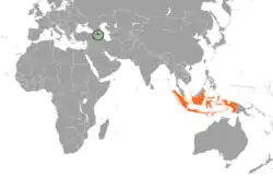 نقشهٔ مکاننمای Armenia و Indonesia
