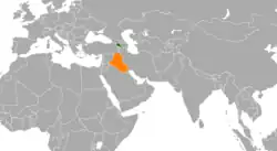نقشهٔ مکان‌نمای Armenia و Iraq