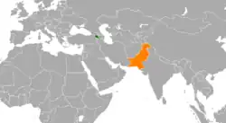 نقشهٔ مکان‌نمای Armenia و Pakistan