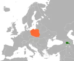 نقشهٔ مکاننمای Armenia و Poland