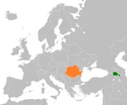 نقشهٔ مکاننمای Armenia و Romania