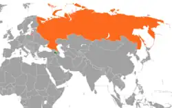 نقشهٔ مکان‌نمای Armenia و Russia