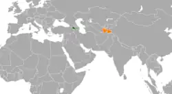 نقشهٔ مکان‌نمای Armenia و Tajikistan