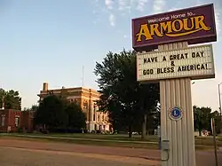 The Douglas County courthouse in Armour, South Dakota.