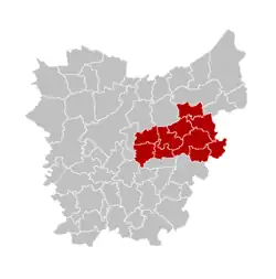موقعیت شهرستان داندرموند در استان فلاندر شرقی