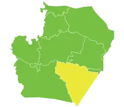 Location of Al-Sabkhah Subdistrict within Raqqa Governorate