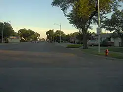 View of a small intersection in Ashland