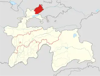 موقعیت ناحیهٔ اشت در تاجیکستان