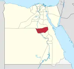 استان اسیوط در نقشه مصر