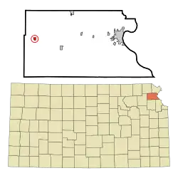 Location of Muscotah, Kansas
