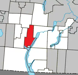 Location within Memphrémagog Regional County Municipality.