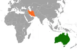 نقشهٔ مکاننمای Australia و Iran