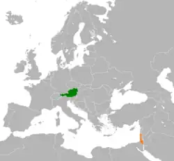 نقشهٔ مکاننمای Austria و Israel