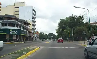 An Adrogué landmark: Espora Ave. , at its intersection with Esteban Adrogué St.