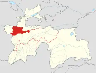 موقعیت ناحیهٔ عینی در تاجیکستان