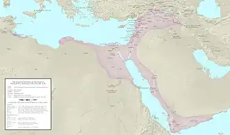 سلطنت ایوبیان مصر در سال ۱۱۹۳ در هنگام مرگ صلاح‌الدین ایوبی
