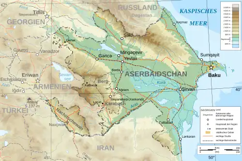نقشهٔ مکان‌نگاری جمهوری آذربایجان