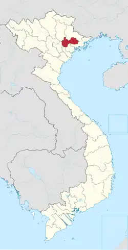 Location of Bắc Ninh within Vietnam