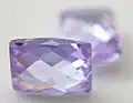 زیرکونیا مکعب بنفش با برش تابلو