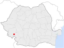 Location of Băile Herculane