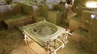 آتشدانی که در محوطهٔ باستانی بندیان پیدا شد.