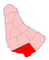 Map of Barbados showing Christ Church