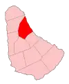 Map of Barbados showing Saint Andrew
