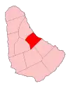 Map of Barbados showing the Saint Joseph parish