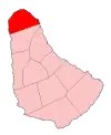 Map of Barbados showing the Saint Lucy parish