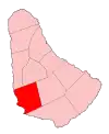 Map of Barbados showing Saint Michael