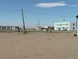 نمایی از میدان مرکزی در شهرستان بایان‌اولان غربی