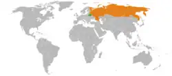 نقشهٔ مکاننمای بلاروس و روسیه
