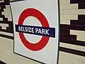 Roundel on northbound platform