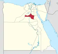 استان بنی‌سویف در نقشه مصر