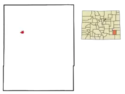 Location in Bent County and the state of کلرادو