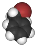 3D structure of the benzyl bromide molecule