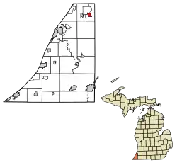Location of Watervliet, Michigan