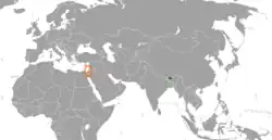 نقشهٔ مکاننمای Bhutan و Israel