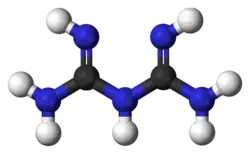 Ball and stick model of biguanide