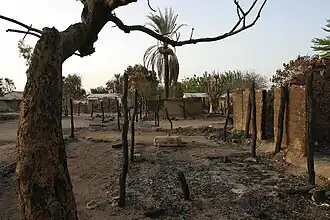 Birao after being burnt down during the Central African Republic Civil War (2012–present)